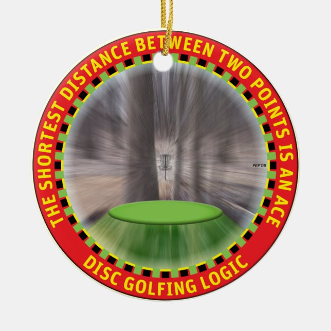 Disc Golf Logic #1 Ceramic Ornament (Front)