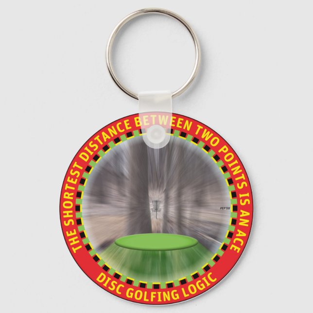Disc Golf Logic #1 Key Ring (Front)