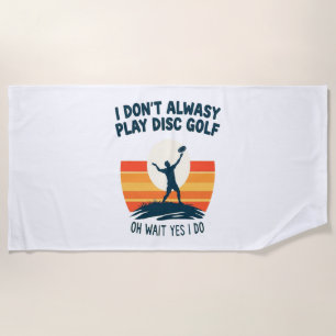 Disc Golf Lover T-Shirt Design Beach Towel