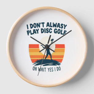 Disc Golf Lover T-Shirt Design Clock