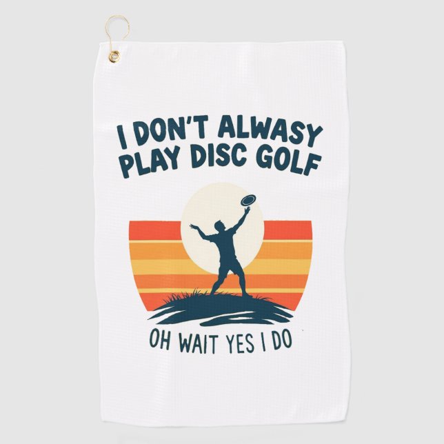 Disc Golf Lover T-Shirt Design Golf Towel (Front)