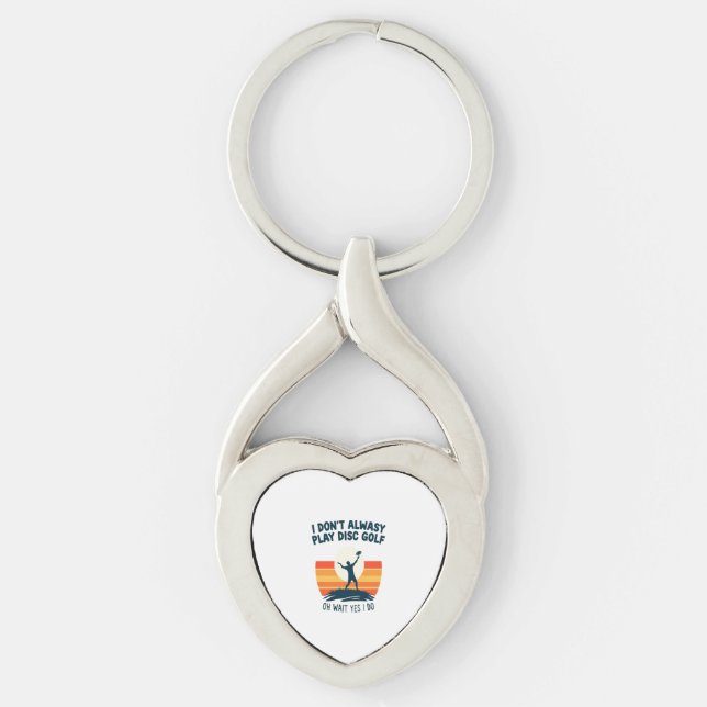 Disc Golf Lover T-Shirt Design Key Ring (Front)