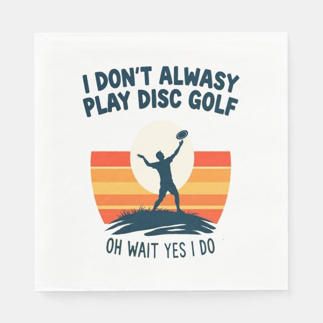 Disc Golf Lover T-Shirt Design Napkin (Front)
