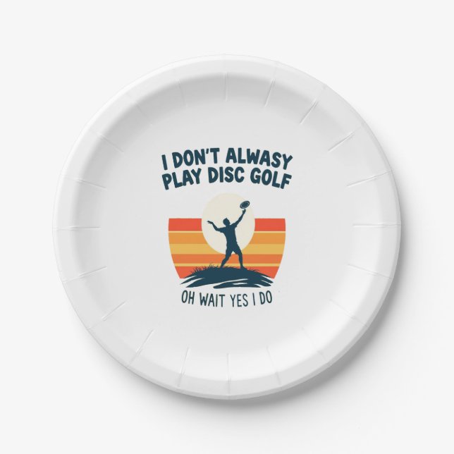 Disc Golf Lover T-Shirt Design Paper Plate (Front)
