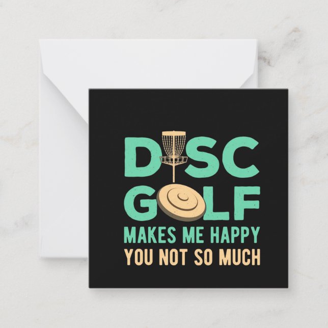 Disc Golf Makes Me Happy Card (Front)