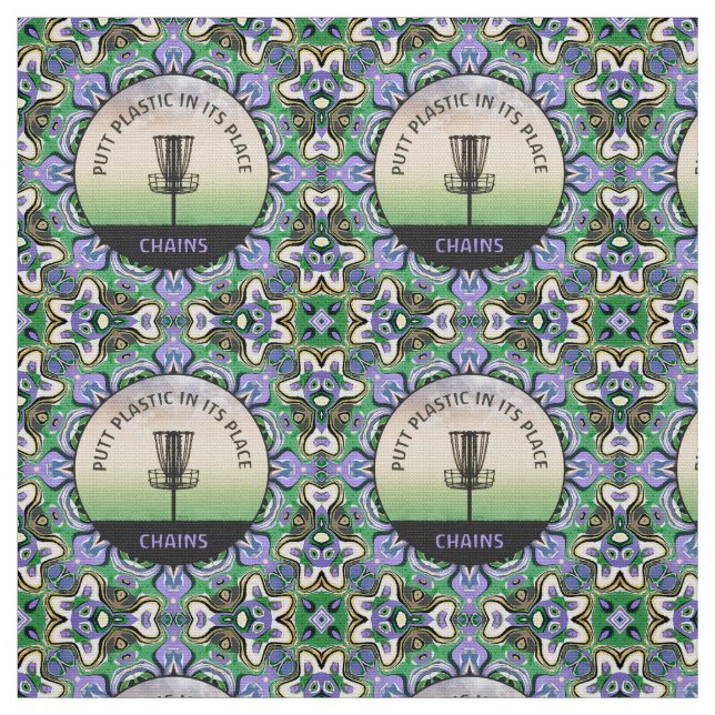 Disc Golf Mandala Fabric (Swatch)