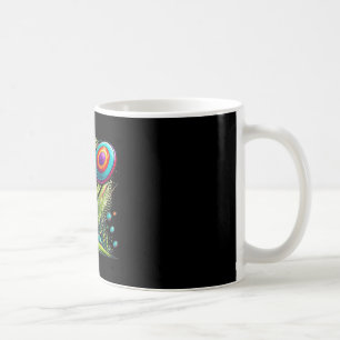 Disc Golf Motif, Retro Style Disc Golf Sket Design Coffee Mug