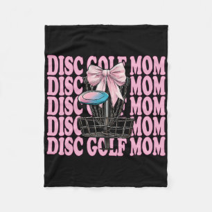 Disc Golf Mum Mama Mother's Day Discgolf Coquette  Fleece Blanket
