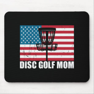Disc Golf Mum Usa American Flag Mothers Day Gift 4 Mouse Pad