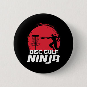 Disc Golf Ninja Frisbee Disc Golfer Disc Player Di 6 Cm Round Badge