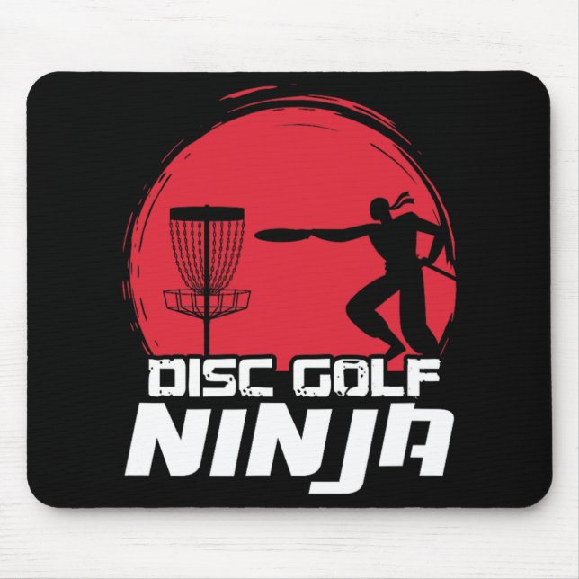 Disc Golf Ninja Frisbee Disc Golfer Disc Player Di Mouse Pad (Front)