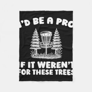 Disc Golf Outdoor Sport - Frisbee Tree  Fleece Blanket