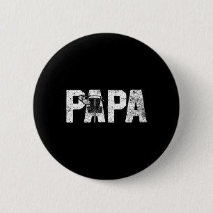 Disc Golf Papa Dad Disc Golfing 6 Cm Round Badge