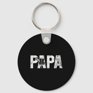 Disc Golf Papa Dad Disc Golfing Key Ring