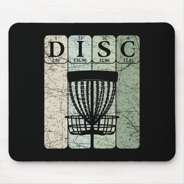 Disc Golf Periodic Table Elements Frolf Player Vin Mouse Pad (Front)