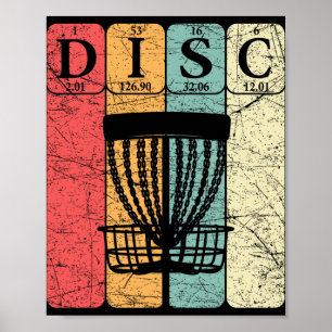 Disc Golf Periodic Table Elements Frolf Player Vin Poster