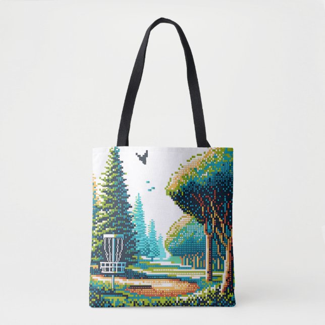 Disc Golf Pixel Art  Tote Bag (Front)
