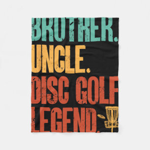 Disc Golf Player Brother Uncle Disc Golf Legend Fleece Blanket