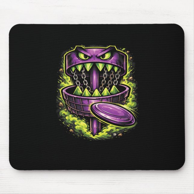 Disc Golf Player Design Monster Sket  Mouse Pad (Front)