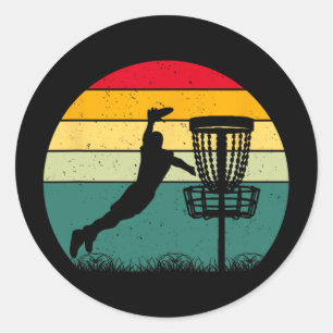 Disc Golf Player - Disc Golf Sket Disc Golf Player Classic Round Sticker