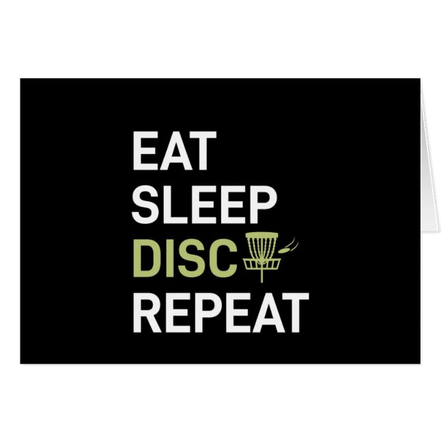 Disc Golf Player | Eat Sleep Disc Golf Repeat (Front Horizontal)