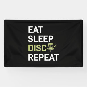 Disc Golf Player   Eat Sleep Disc Golf Repeat Banner