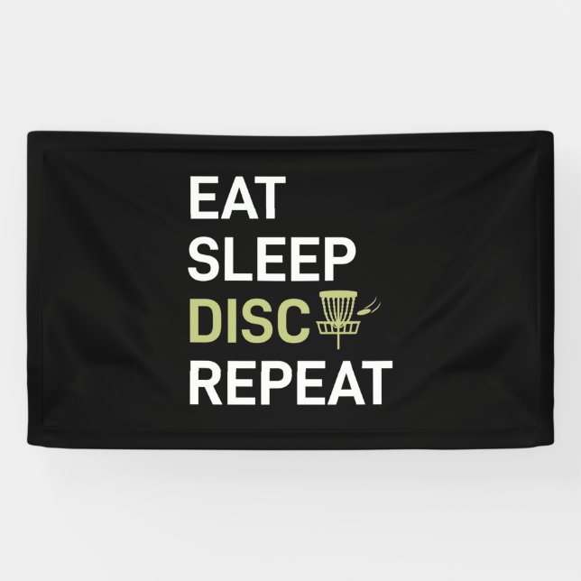 Disc Golf Player | Eat Sleep Disc Golf Repeat Banner (Horizontal)