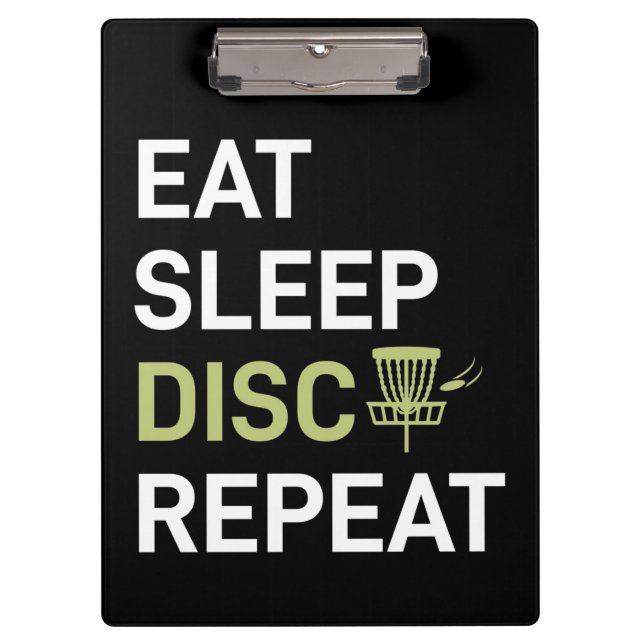 Disc Golf Player | Eat Sleep Disc Golf Repeat Clipboard (Front)