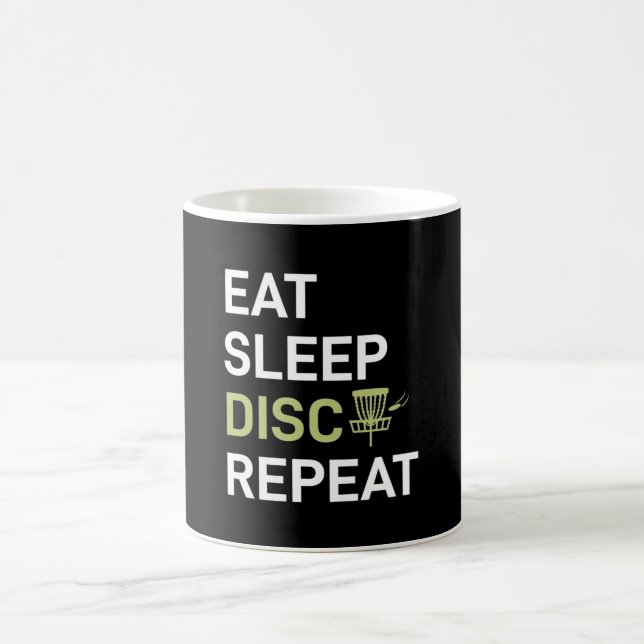 Disc Golf Player | Eat Sleep Disc Golf Repeat Coffee Mug (Center)