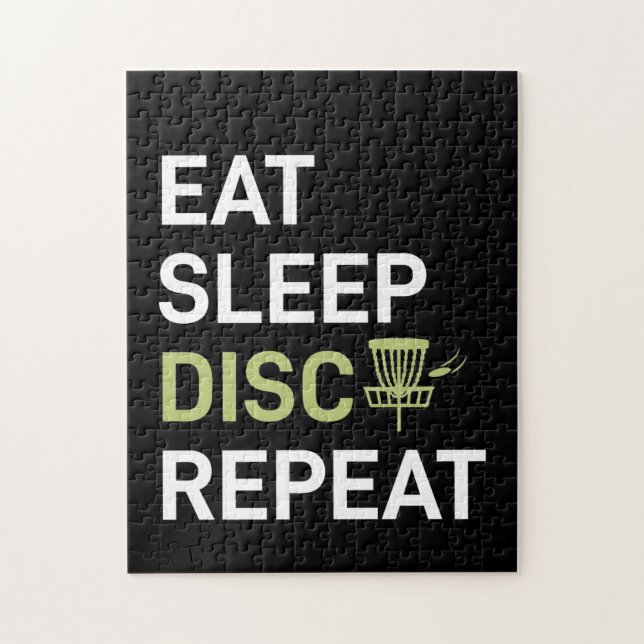 Disc Golf Player | Eat Sleep Disc Golf Repeat Jigsaw Puzzle (Vertical)