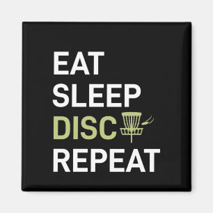 Disc Golf Player   Eat Sleep Disc Golf Repeat Magnet