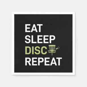 Disc Golf Player Eat Sleep Disc Golf Repeat Napkin