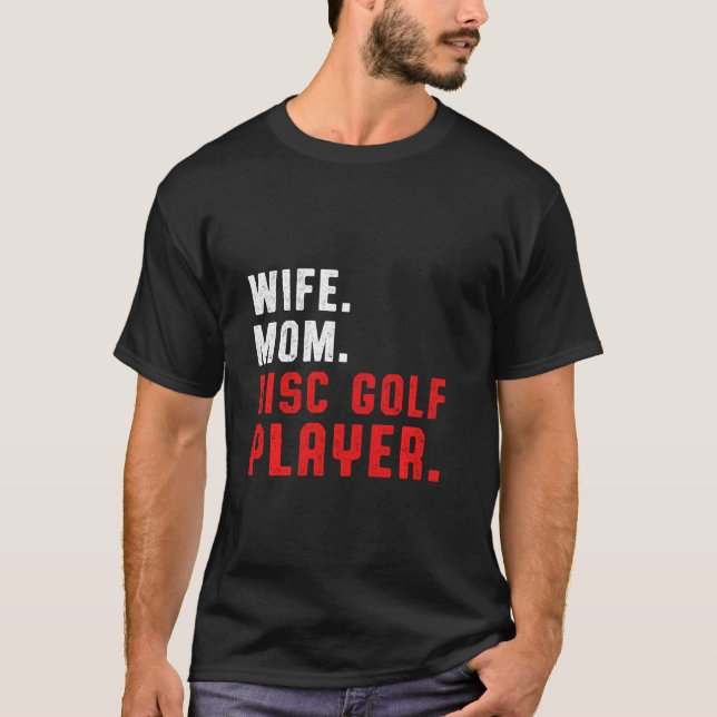 Disc Golf Player Flexible Golfer Funny Golfing T-Shirt (Front)