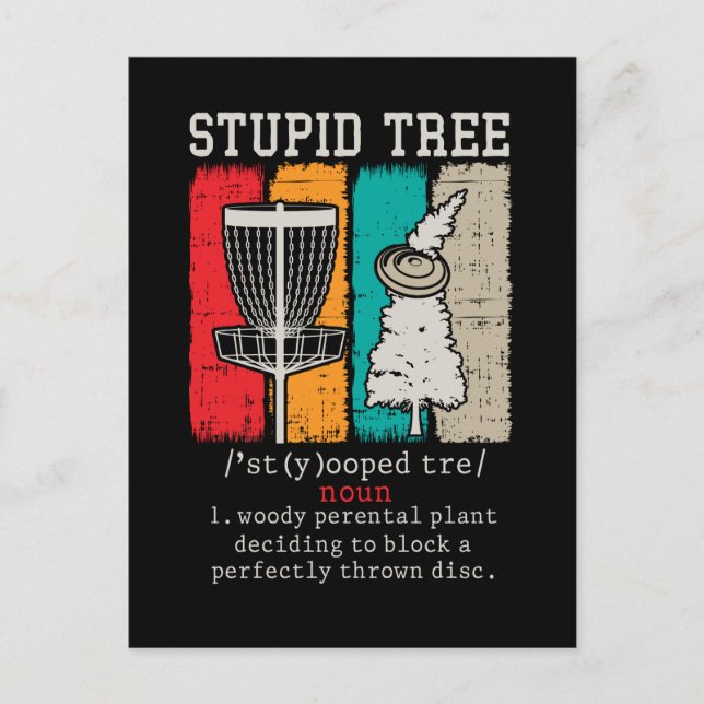 Disc Golf Player Frisbee Disc Golfing Definition Postcard (Front)