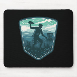Disc Golf Player Frisbee Golfer Golfing Retro Vint Mouse Pad