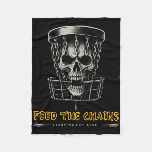 Disc Golf Player - Funny Feed The Chains Fleece Blanket