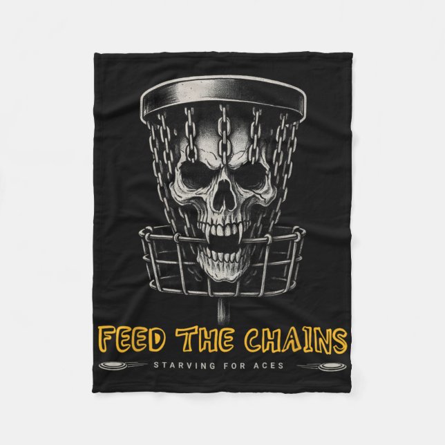 Disc Golf Player - Funny Feed The Chains  Fleece Blanket (Front)