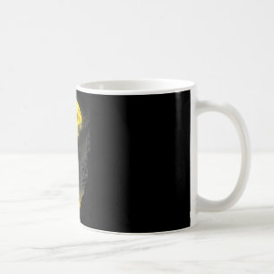 Disc Golf Player Funny Forest Moon Waterfall Sket  Coffee Mug