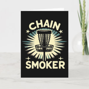 Disc Golf Player Golfing Golfer Chain Smoker Men W Card