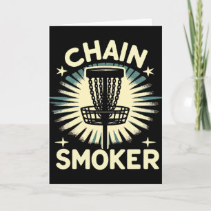 Disc Golf Player Golfing Golfer Chain Smoker Men W Card