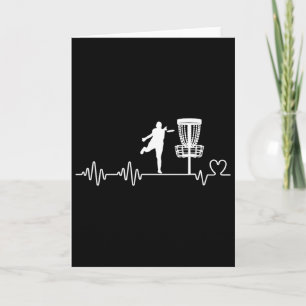 Disc Golf Player Heartbeat Funny Disc Golf Card