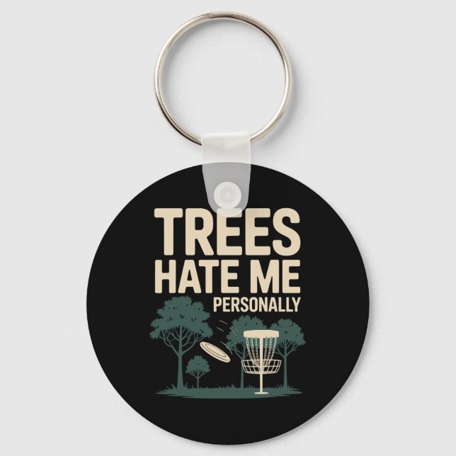 Disc Golf Player Outdoor Sport Design  Key Ring (Front)