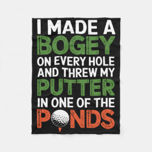 Disc Golf Players I Made A Hole In One Outdoor Spo Fleece Blanket