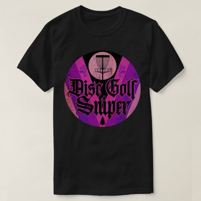 Disc Golf Purple Sunday T-Shirt (Design Front)