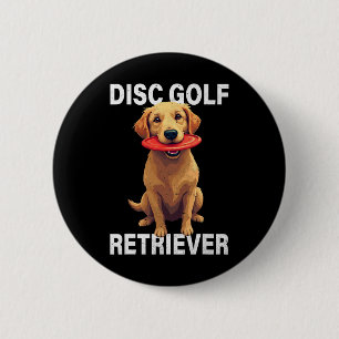 Disc Golf Retriever Funny Golden Retriever Dog Own 6 Cm Round Badge