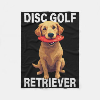 Disc Golf Retriever Funny Golden Retriever Dog Own Fleece Blanket
