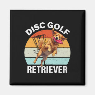 Disc Golf Retriever Funny Golden Retriever Dog Own Magnet