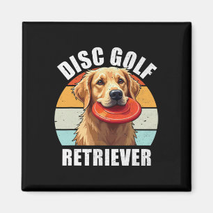 Disc Golf Retriever Funny Golden Retriever Dog Own Magnet