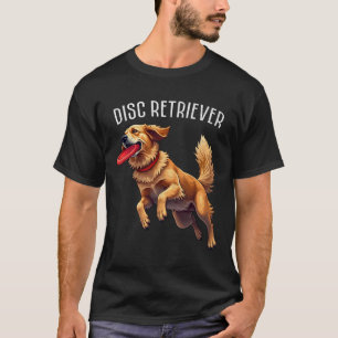 Disc Golf Retriever Golden Retriever Funny Golfing T-Shirt