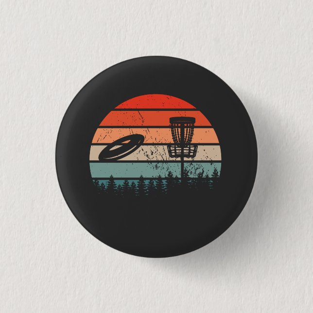 Disc Golf Retro 3 Cm Round Badge (Front)
